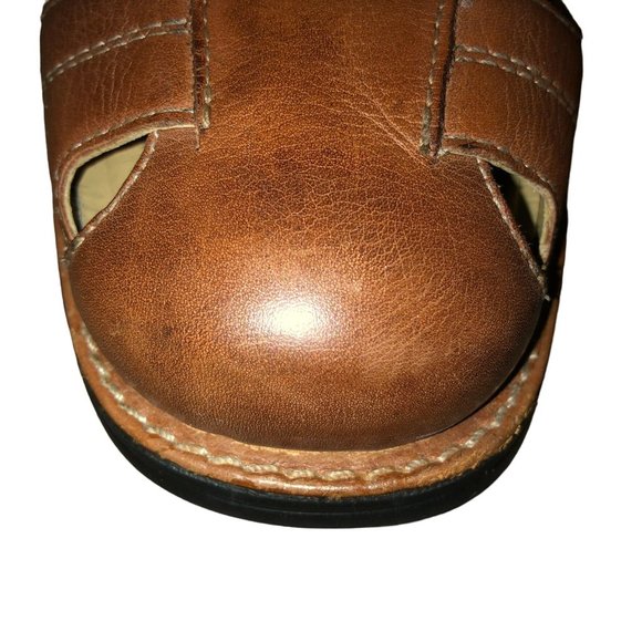 Johnston & Murphy Fisherman Sandal Shoes Mens 12M Used Brown Leather 20 5880 - Picture 5 of 16